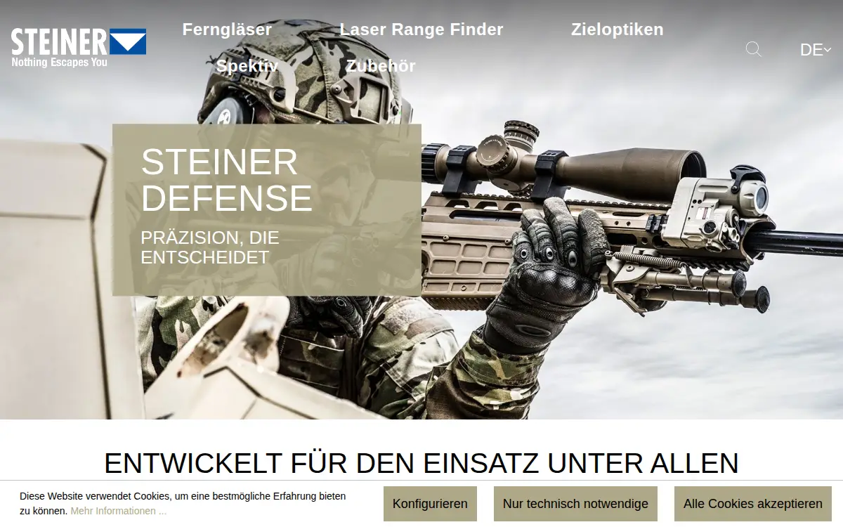 Homepage of Steiner Eoptics, INC.