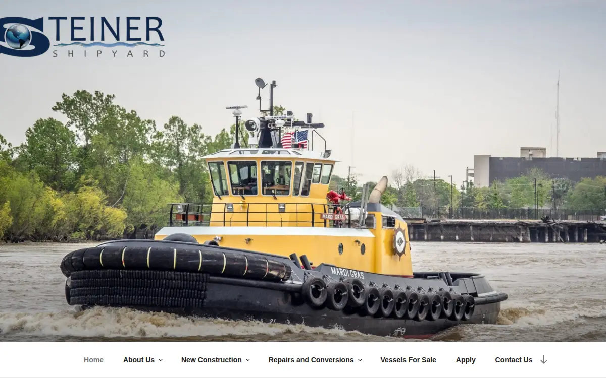 Homepage of Steiner Shipbuilding, INC.