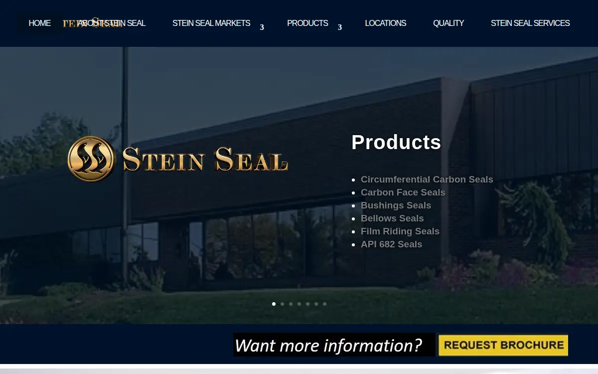 Homepage of Stein Seal Company