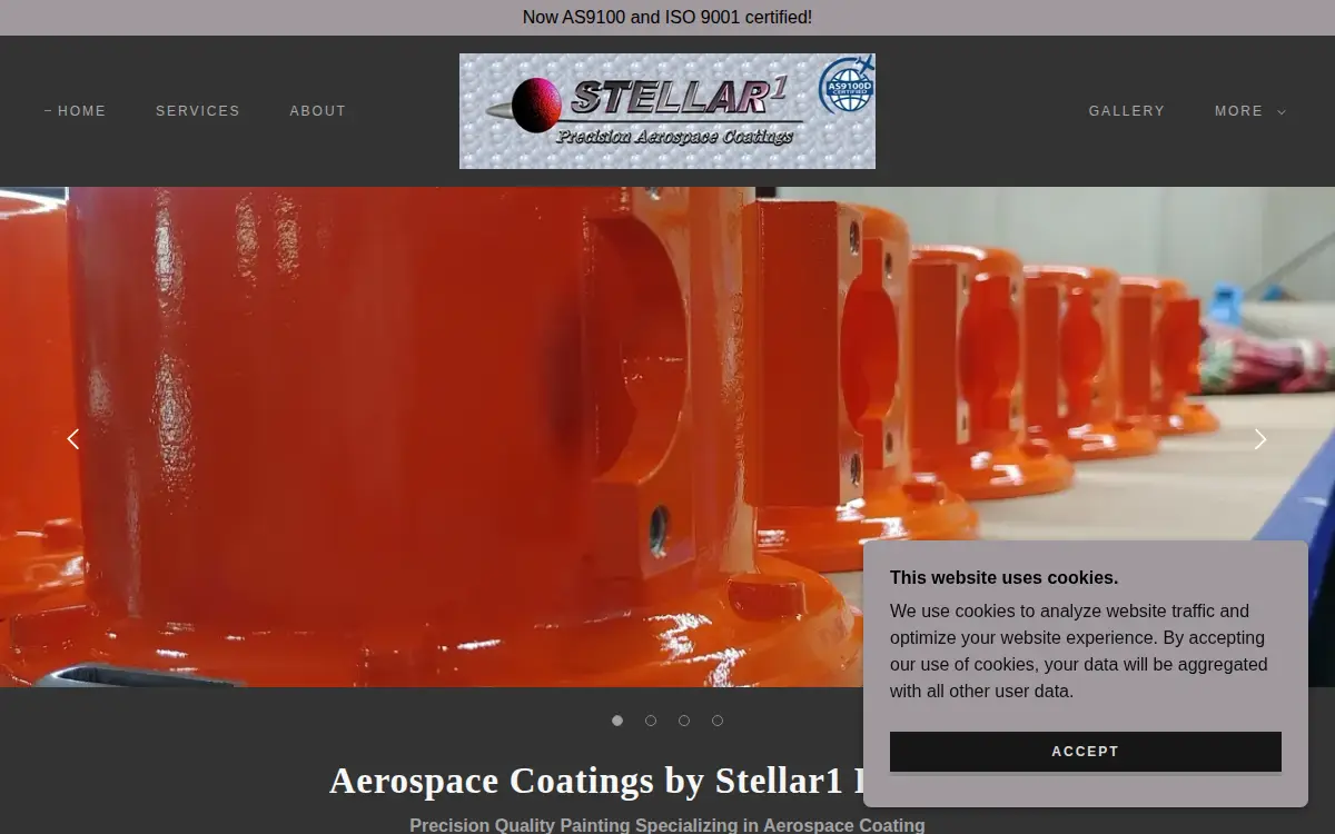 Homepage of Stellar Industrial Painters and Printers, INC.