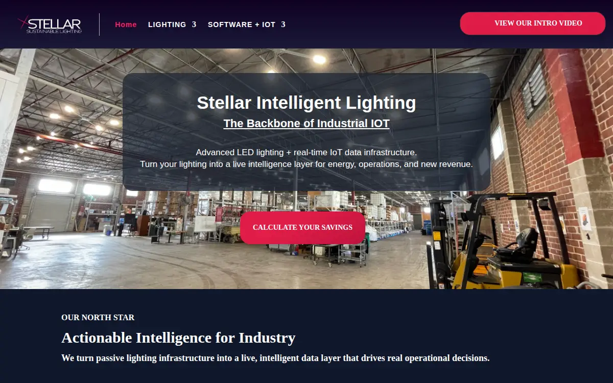 Homepage of Stellar Lighting Systems LLC