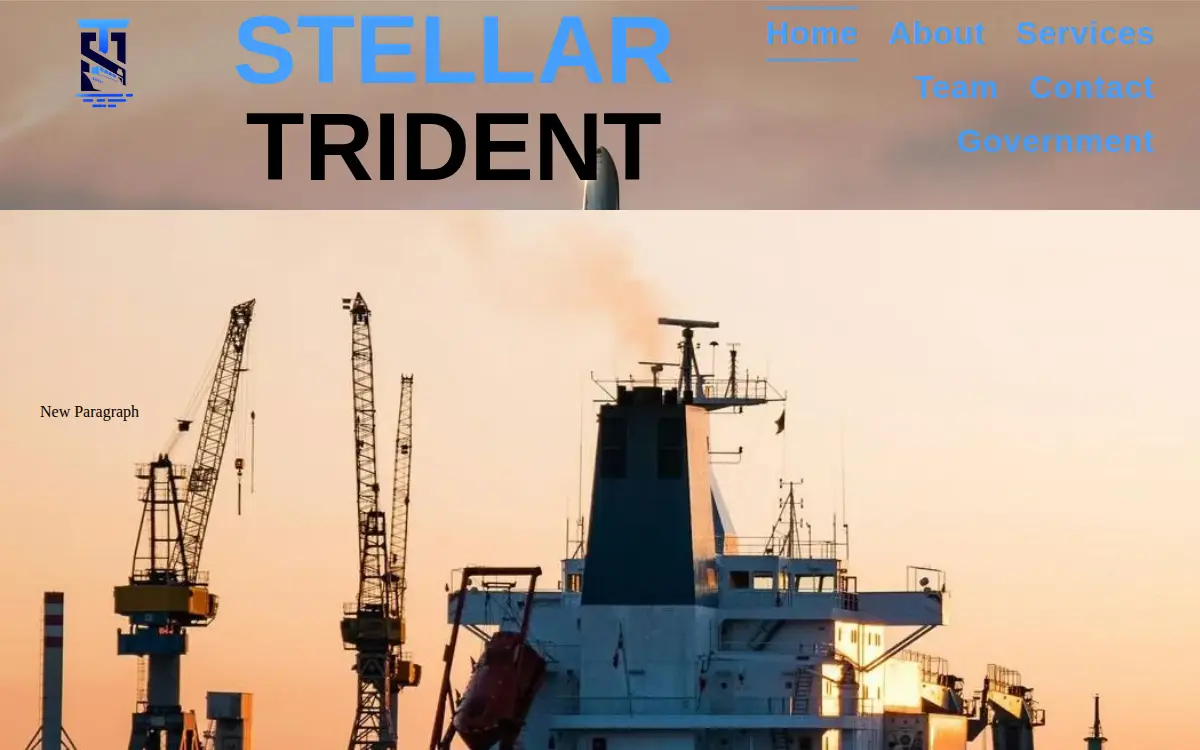Homepage of Stellar Trident LLC