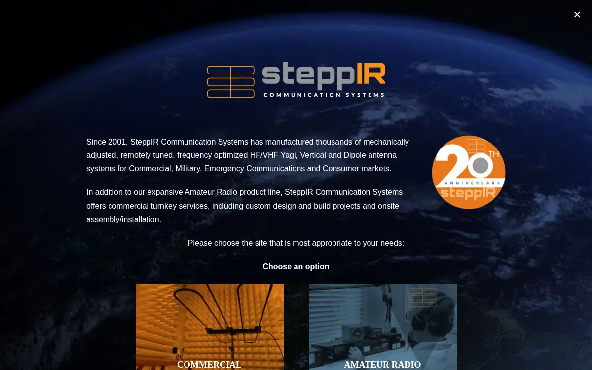 Homepage of Steppir Communication Systems INC.