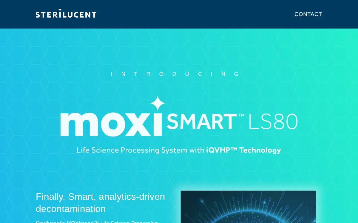 Homepage of Sterilucent, INC