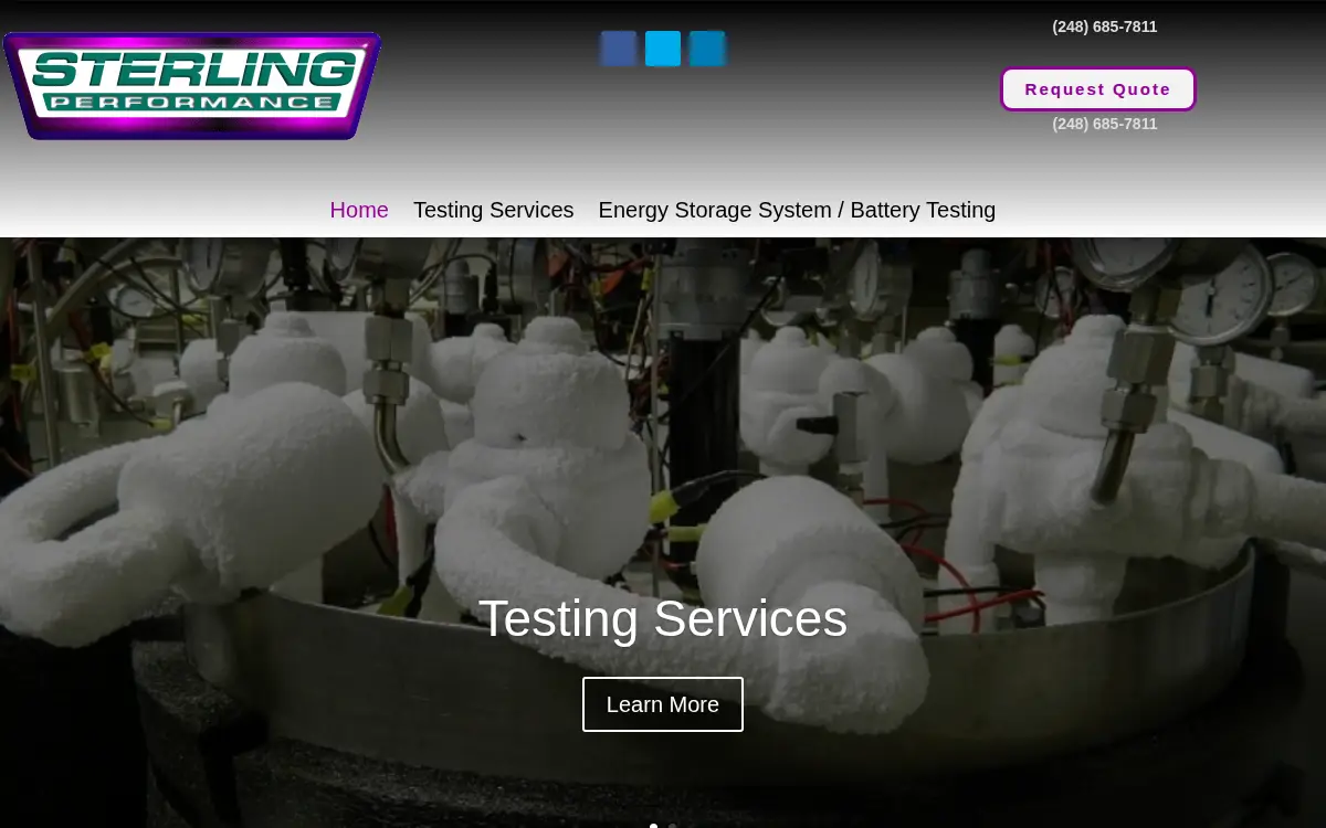 Homepage of Sterling Performance, INC.