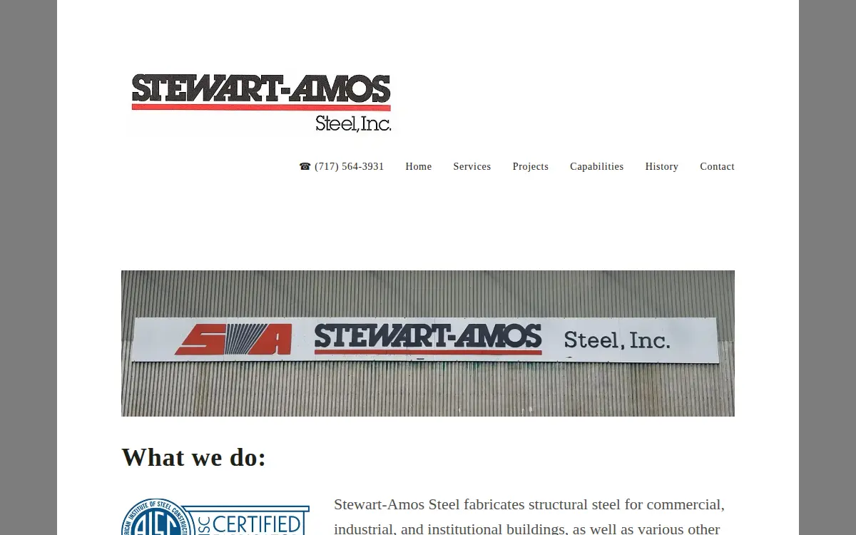Homepage of Stewart-amos Steel, INC