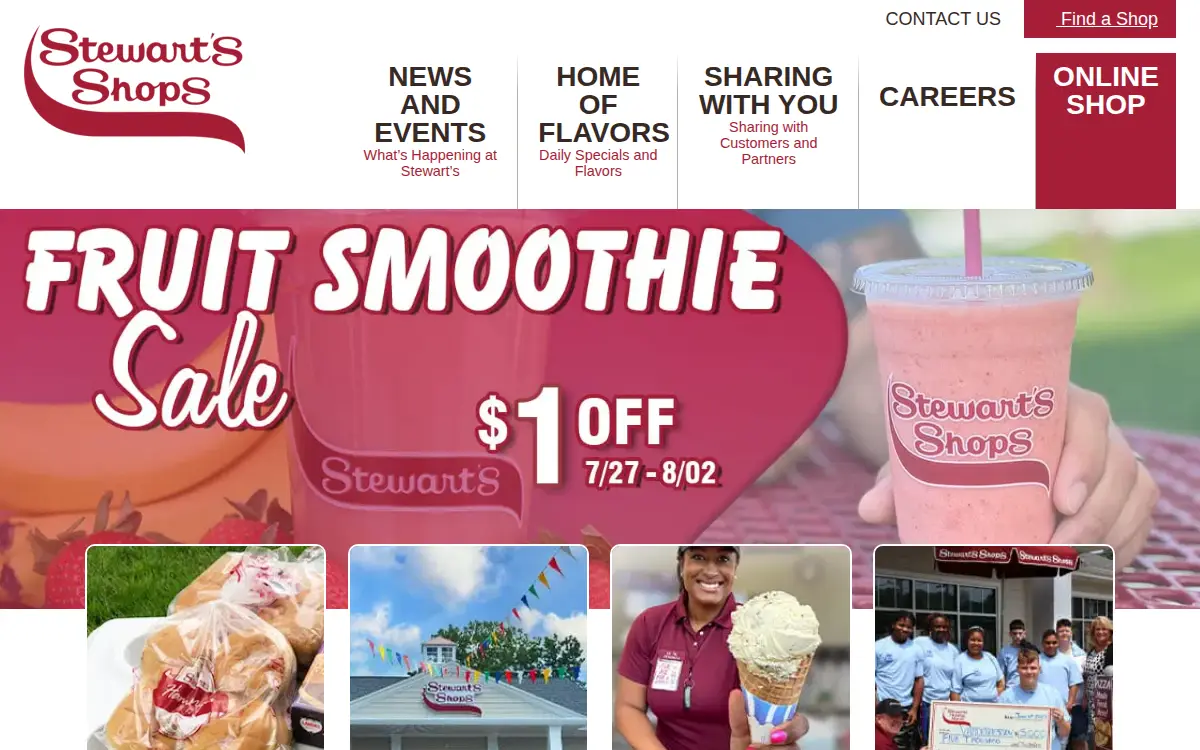 Homepage of Stewarts Shops CORP