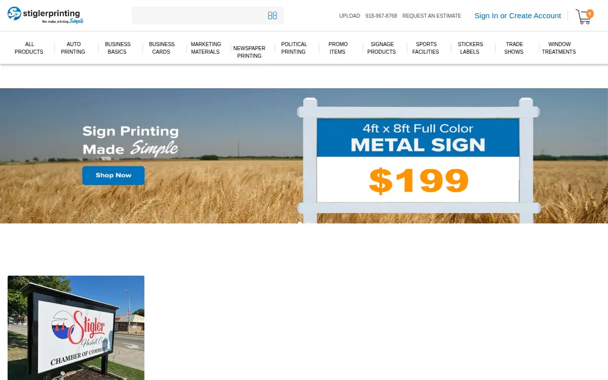 Homepage of Stigler News-sentinel INC