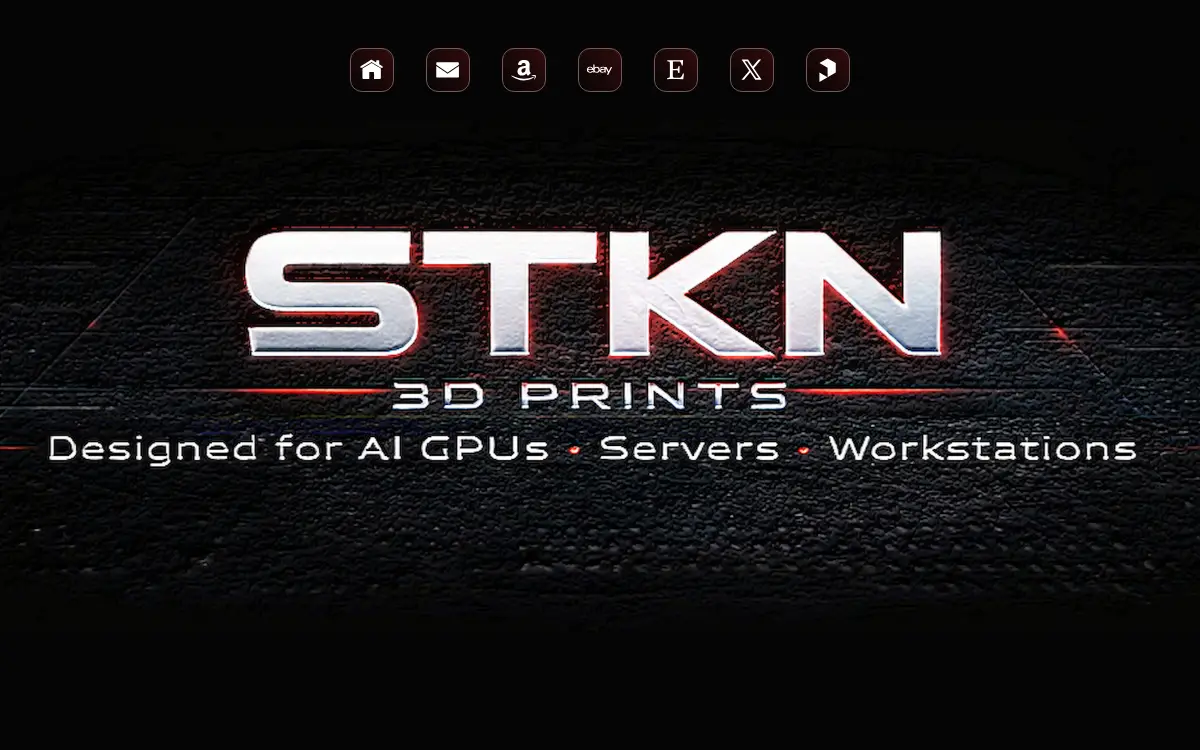 Homepage of Stkn 3d Prints LLC