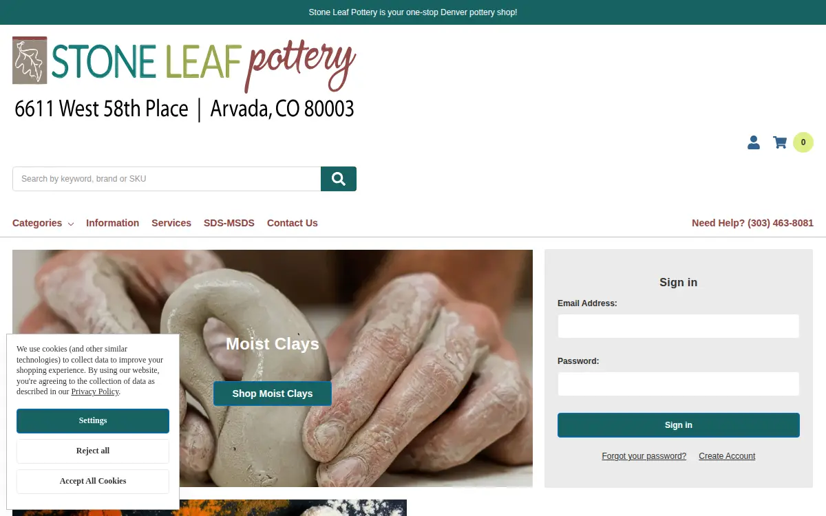 Homepage of Stone Leaf Pottery INC