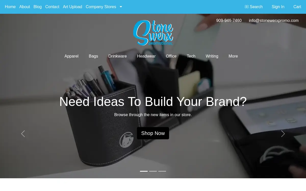 Homepage of Stonewerx Promotional