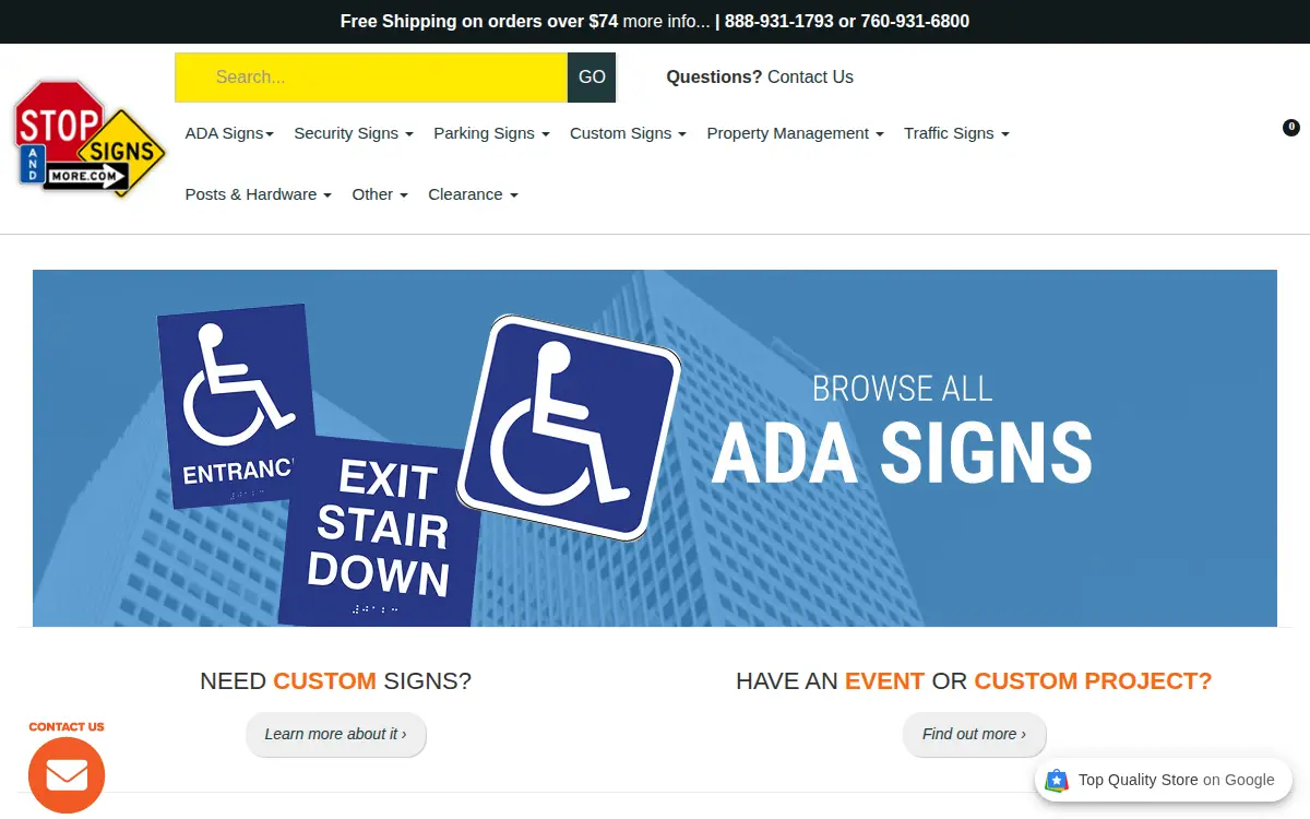 Homepage of Stop Signs and More
