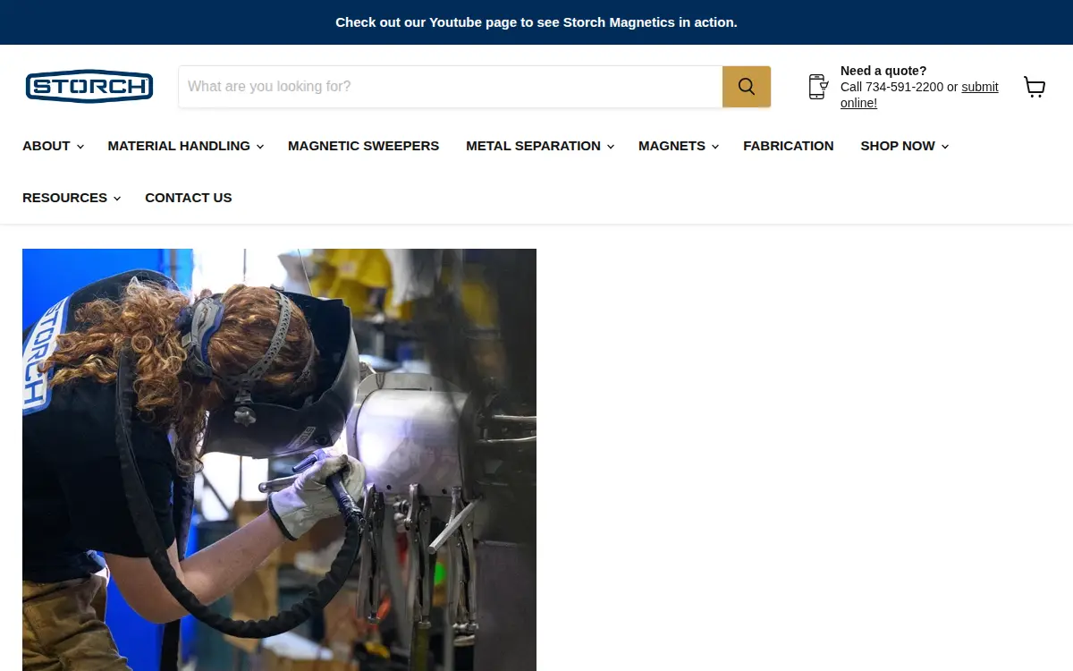 Homepage of Storch Products Company, INC