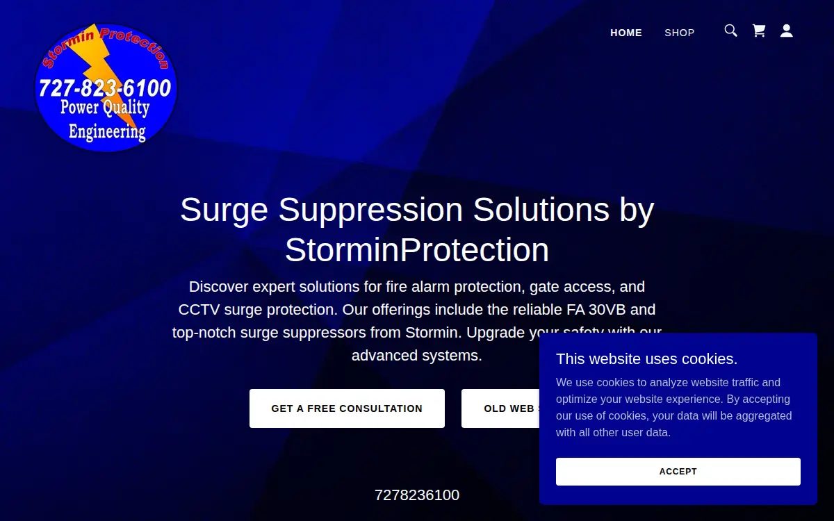 Homepage of Stormin Protection Products INC