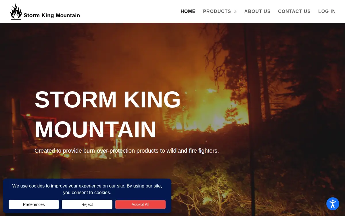 Homepage of Storm King Mountain Technologies, INC.