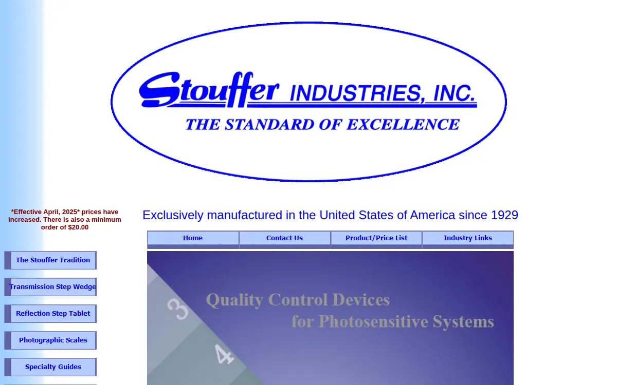 Homepage of Stouffer Industries INC