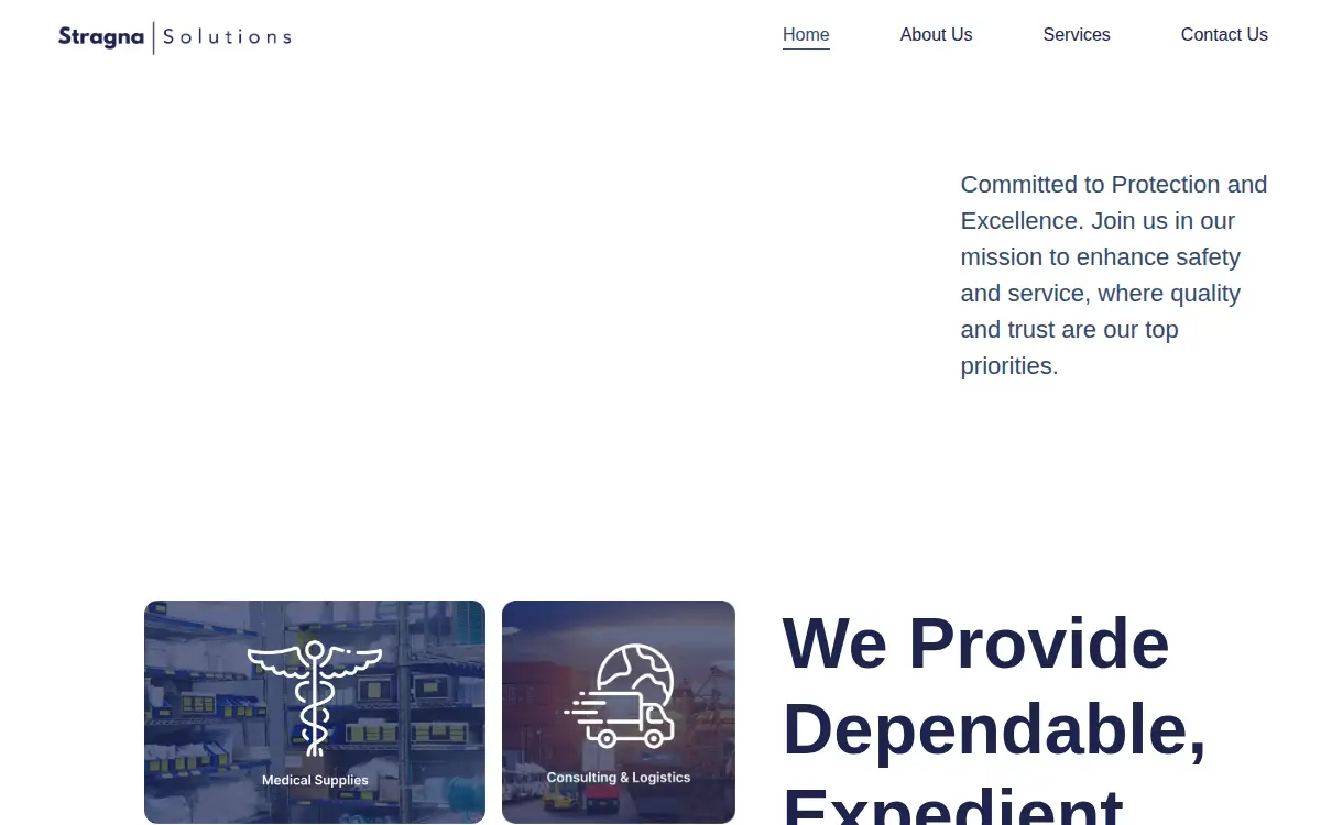 Homepage of Stragna Solutions LLC