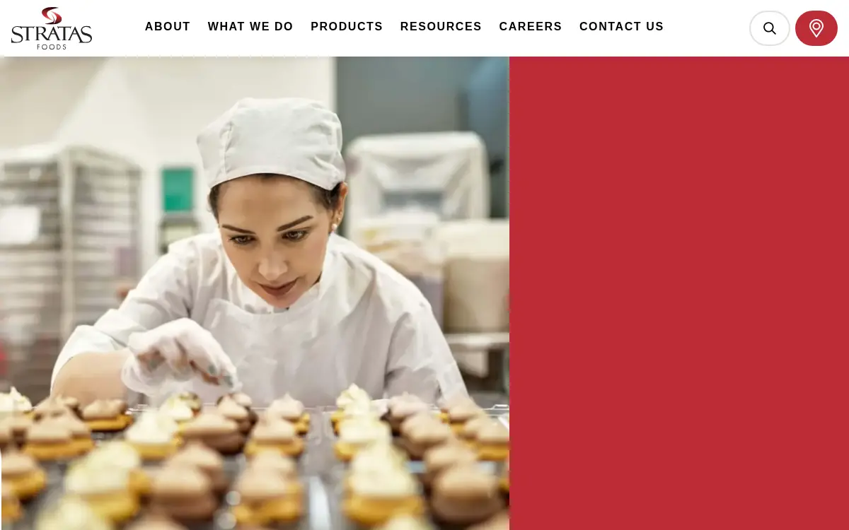 Homepage of Stratas Foods LLC