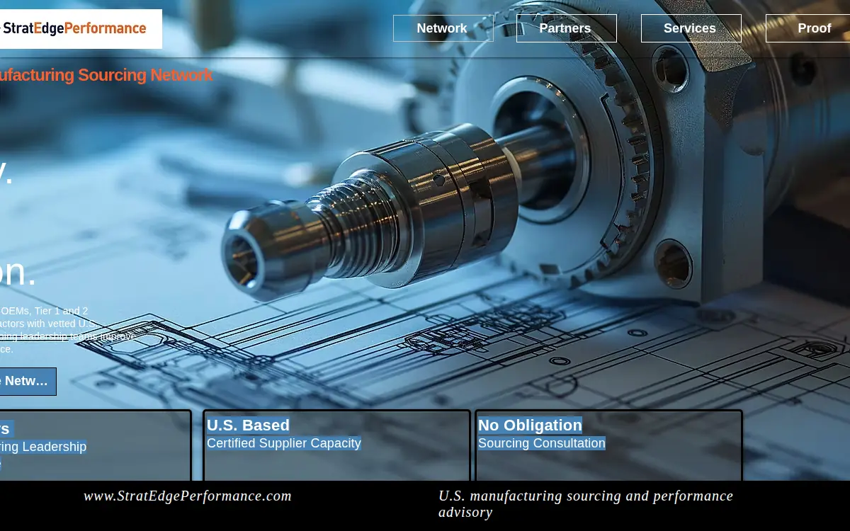 Homepage of Stratedgeperformance LLC