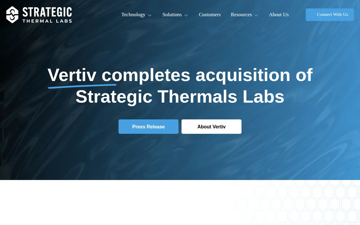 Homepage of Strategic Thermal Labs, LLC