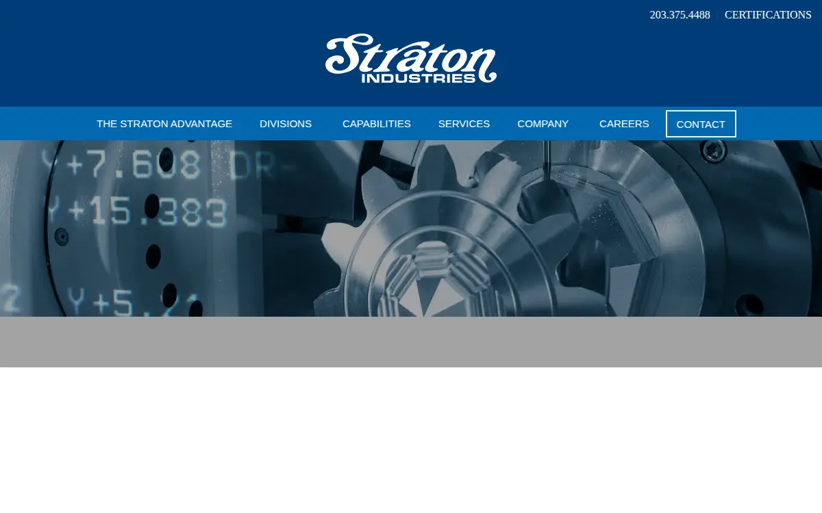 Homepage of Straton Industries, INC.