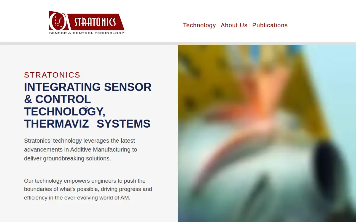 Homepage of Stratonics INC