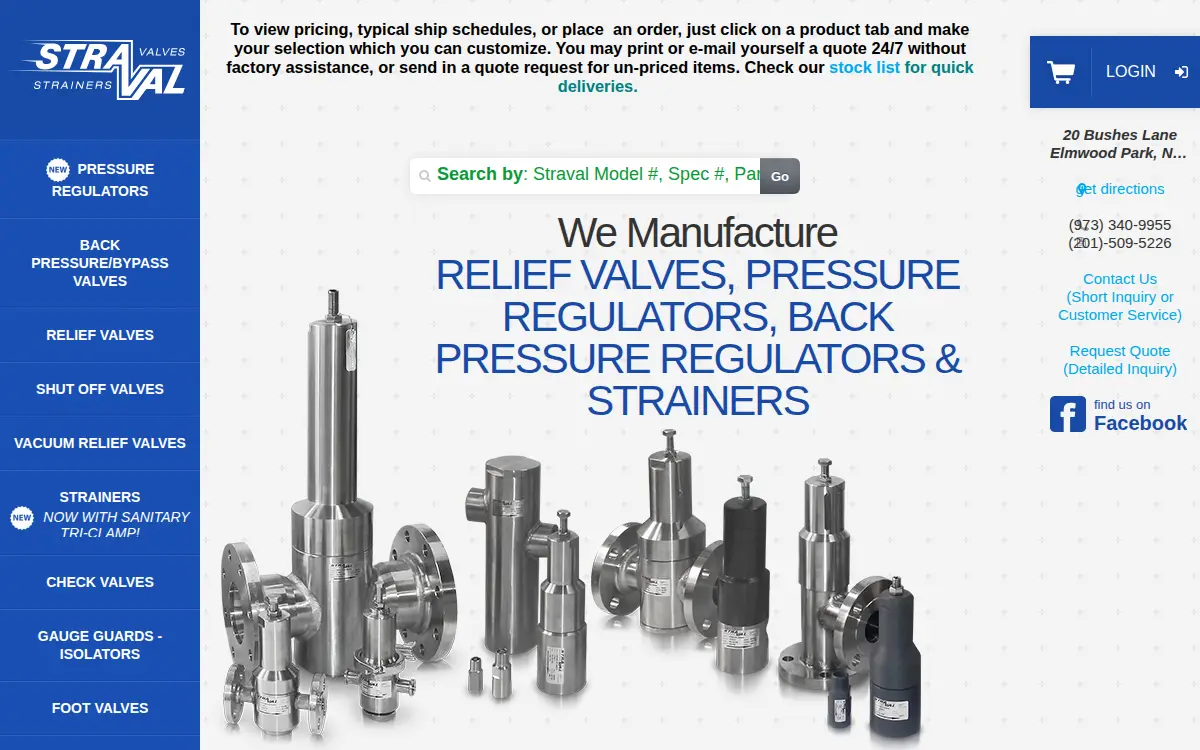 Homepage of Straval Machine CO INC