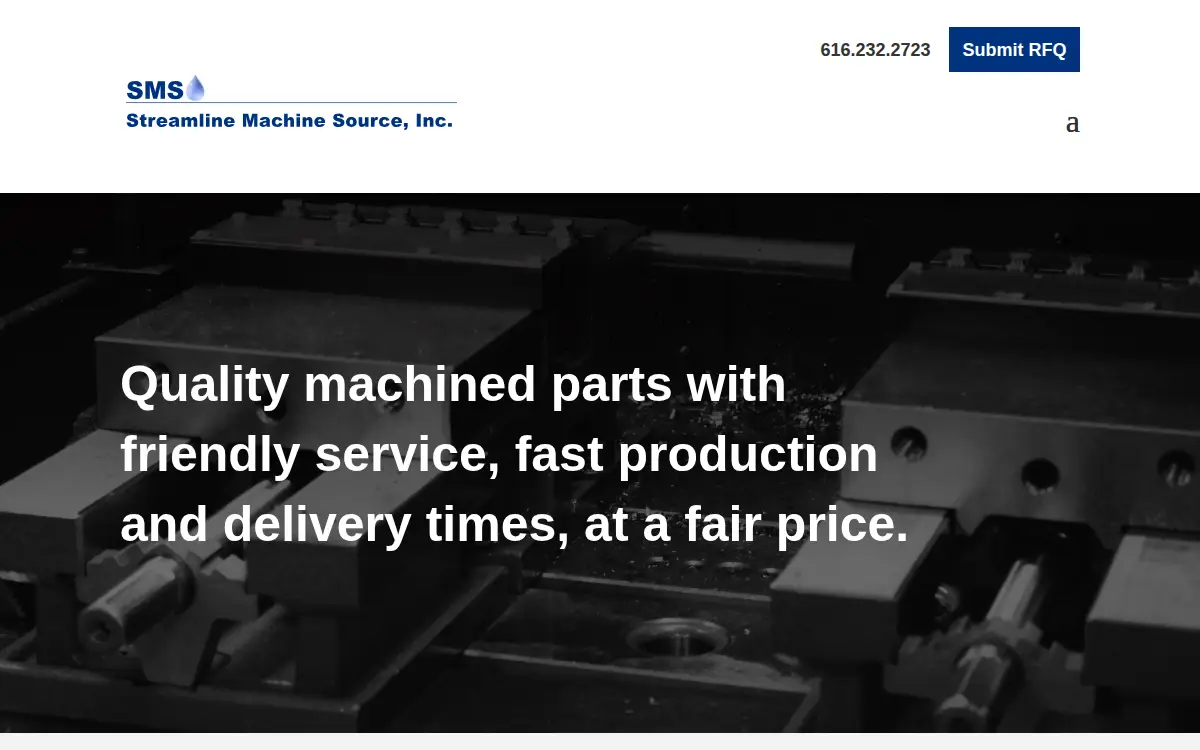 Homepage of Streamline Machine Source INC