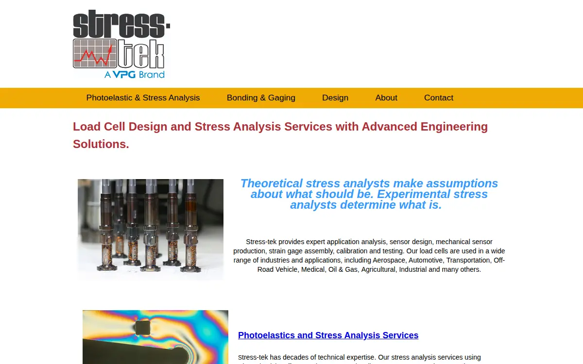 Homepage of Vishay Transducers LTD.