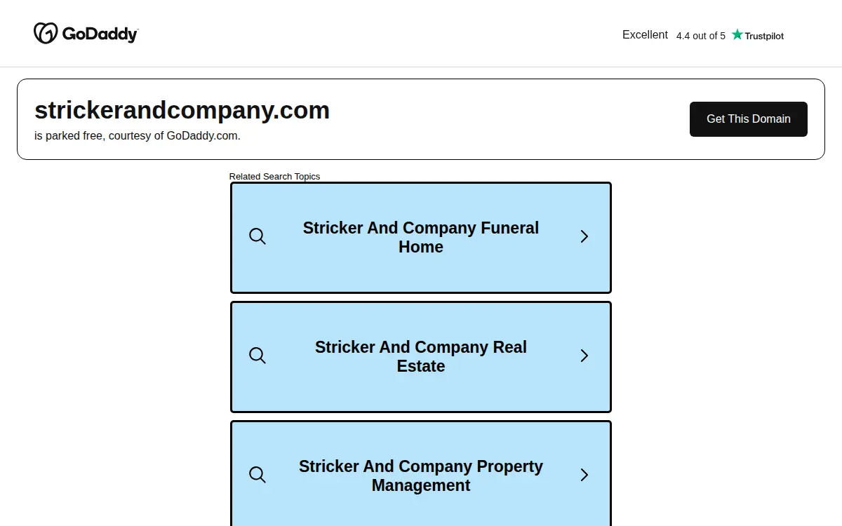 Homepage of Stricker & CO