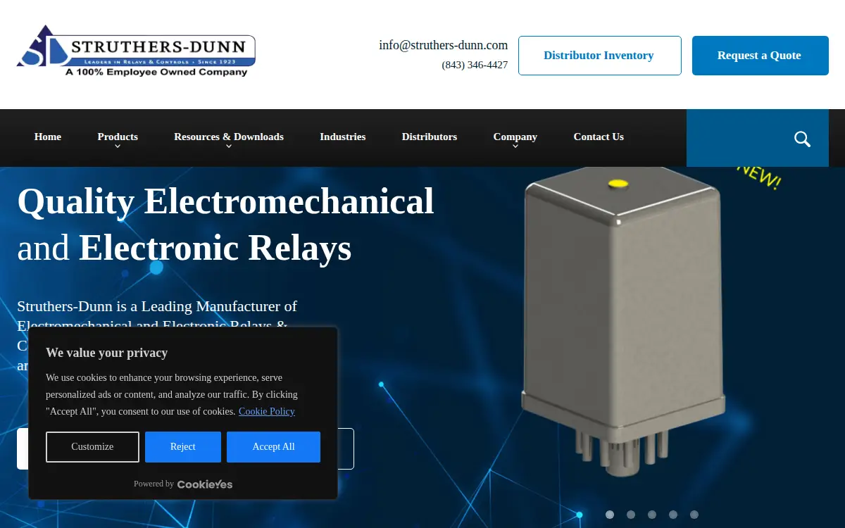 Homepage of Struthers-dunn INC.