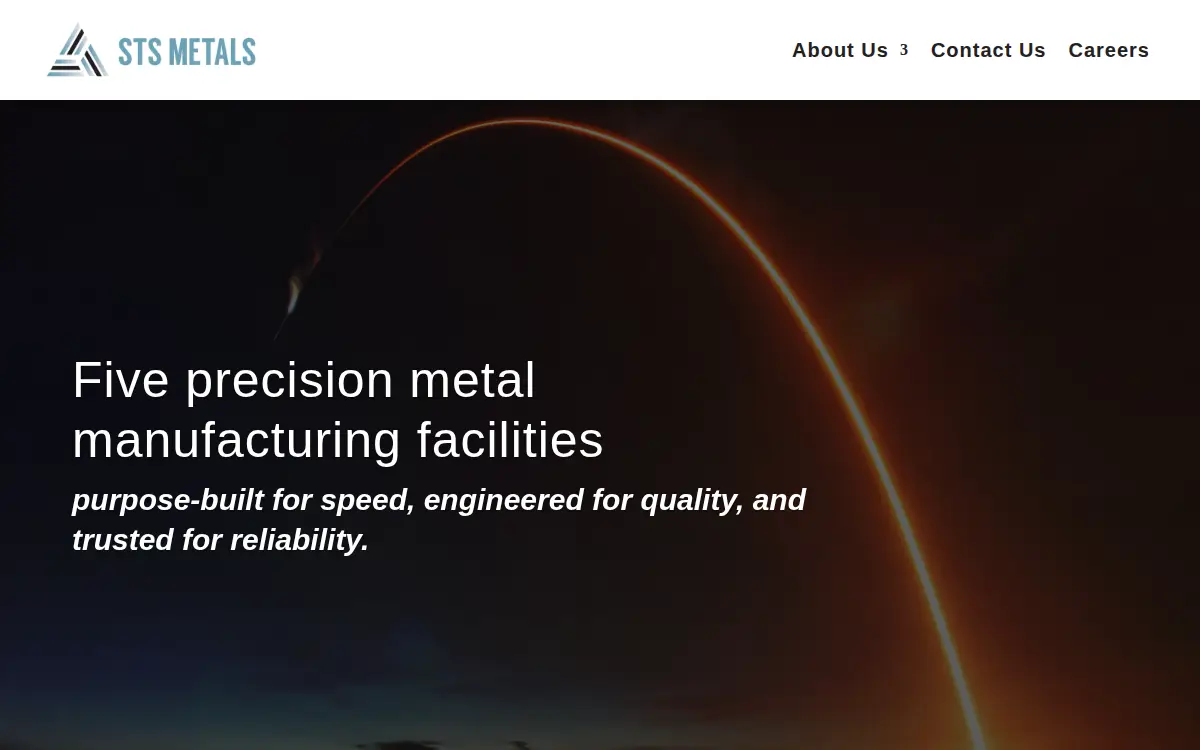 Homepage of Sts Metals, INC.