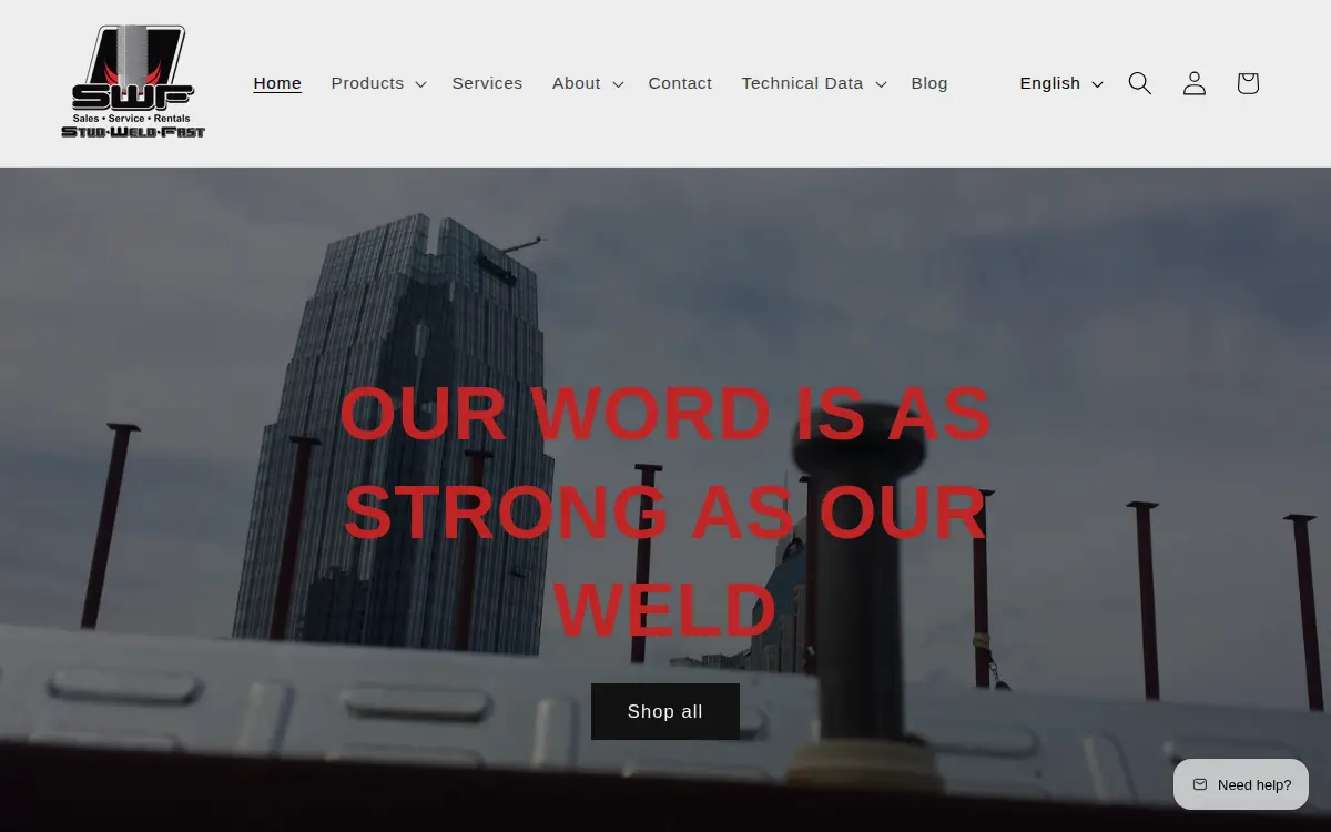 Homepage of Stud Welding & Fasteners, INC