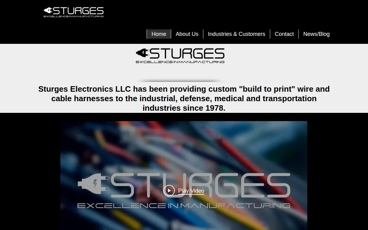 Homepage of Sturges Electronics LLC