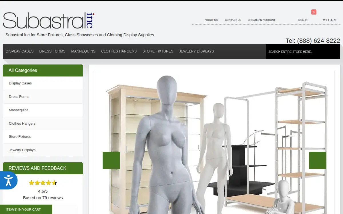 Homepage of Subastral INC