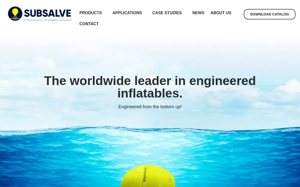 Homepage of Subsalve USA LLC