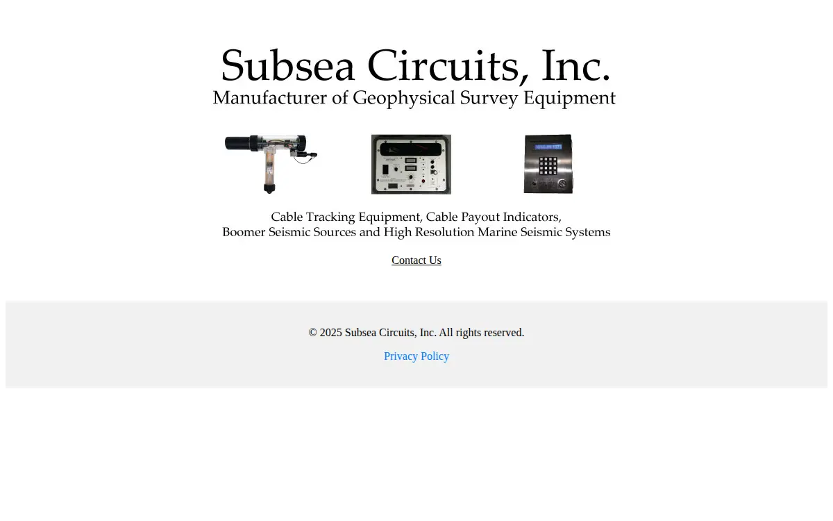 Homepage of Subsea Circuits, INC.