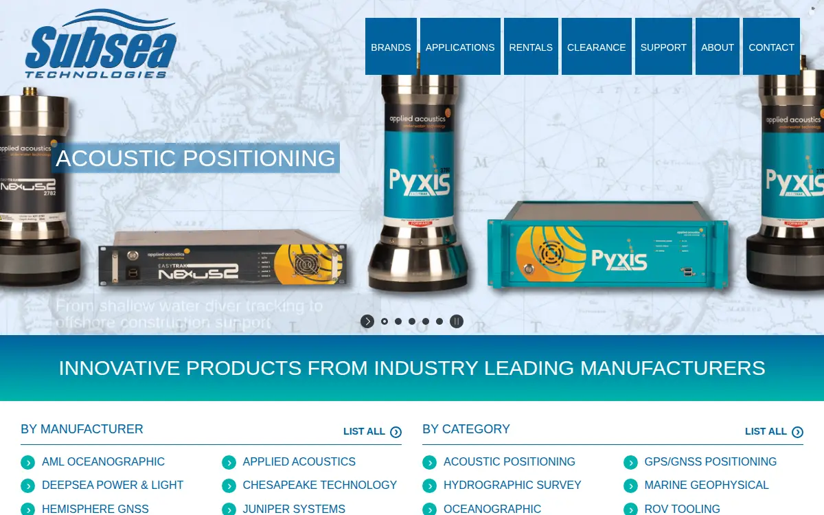 Homepage of Subsea Technologies, INC.