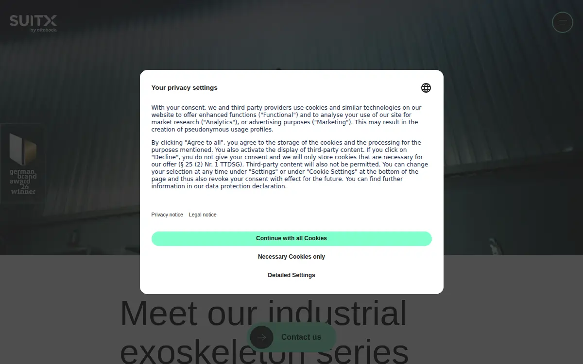 Homepage of Suitx, INC.