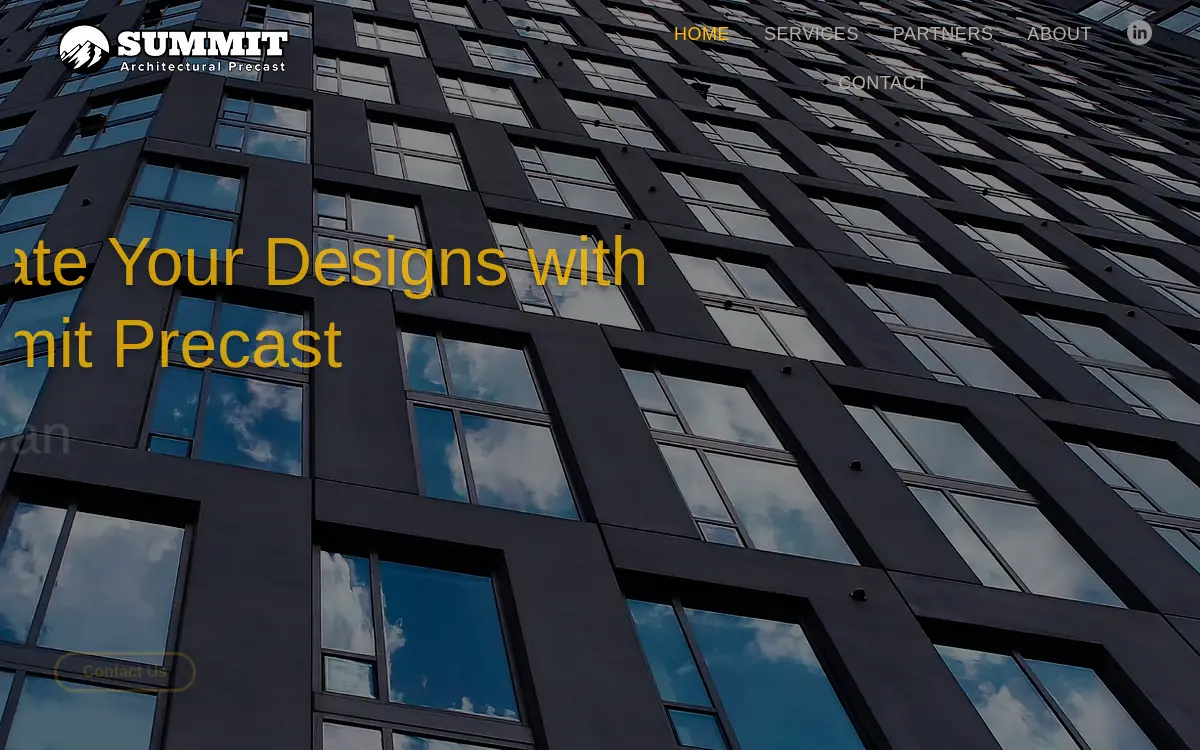 Homepage of Summit Precast LLC
