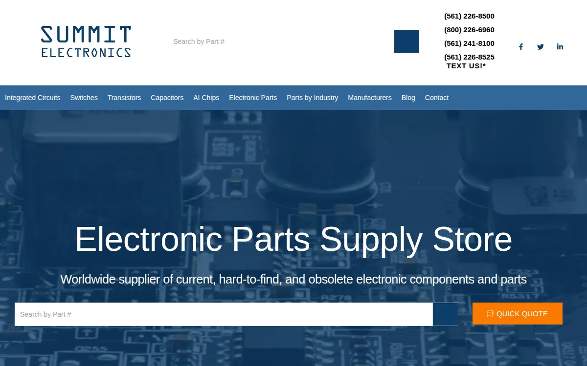 Homepage of Summit Electronics Corporation