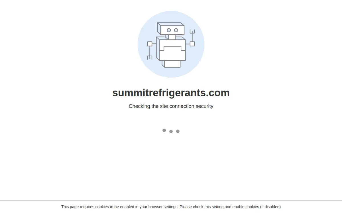 Homepage of Summit Refrigerants, LLC