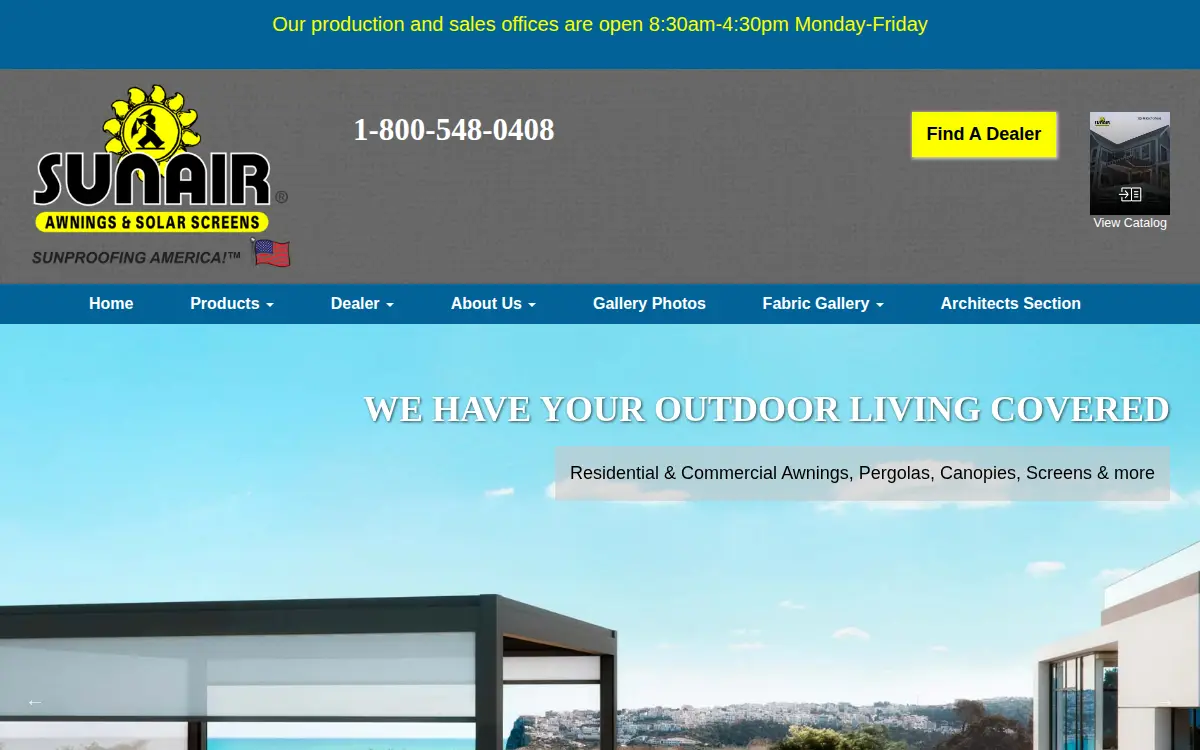 Homepage of Awnings Unlimited INC