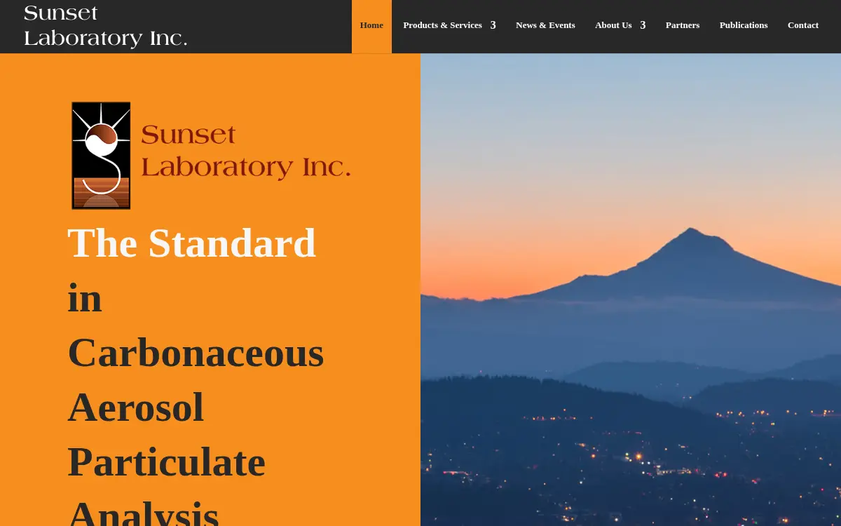 Homepage of Sunset Laboratory Incorporated