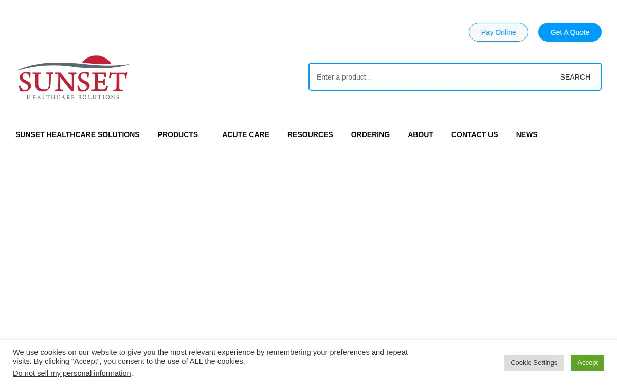 Homepage of Sunset Healthcare Solutions, INC