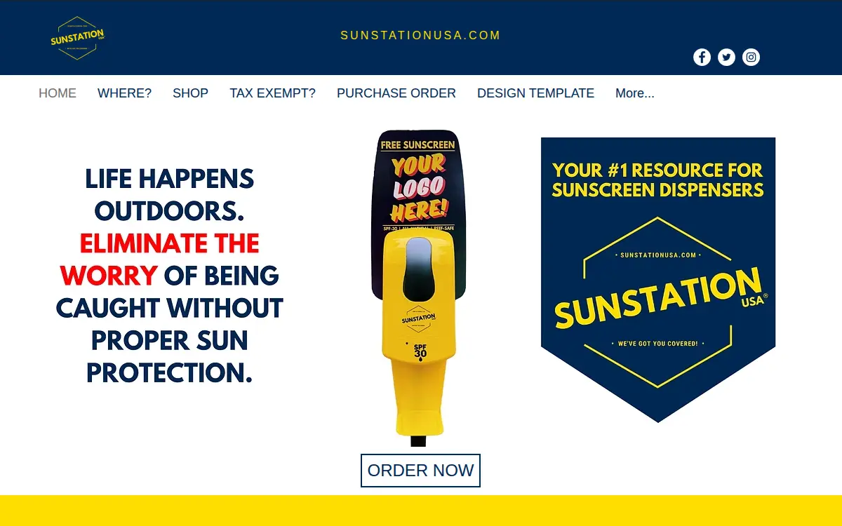 Homepage of Sunstation Usa, LLC