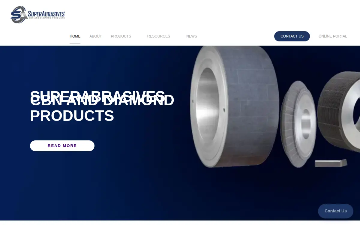Homepage of Superabrasives INC