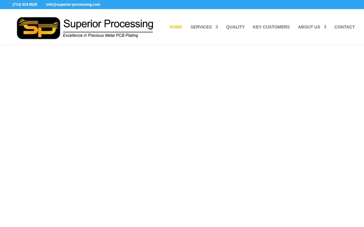 Homepage of Superior Processing