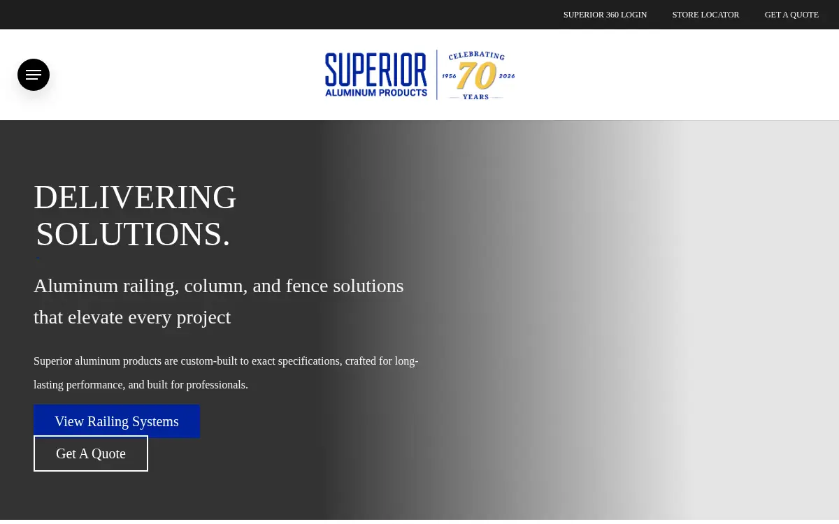 Homepage of Superior Aluminum Products, INC