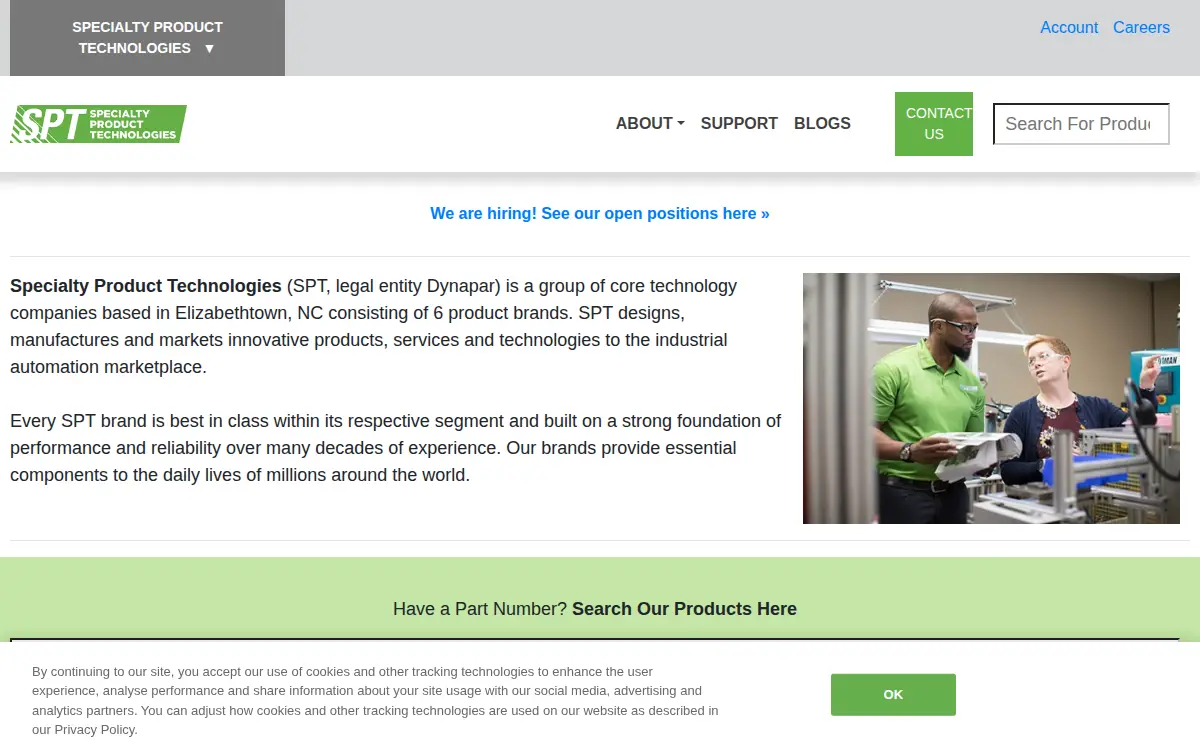 Homepage of Superior Electric Holding Group LLC